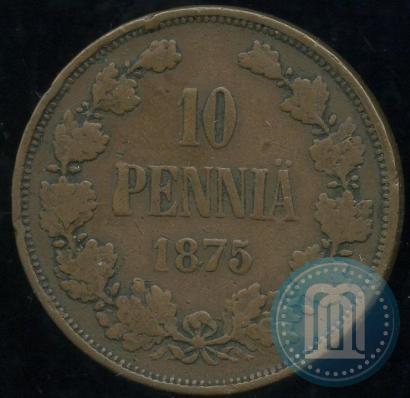 Picture 10 pennia 1875 year  