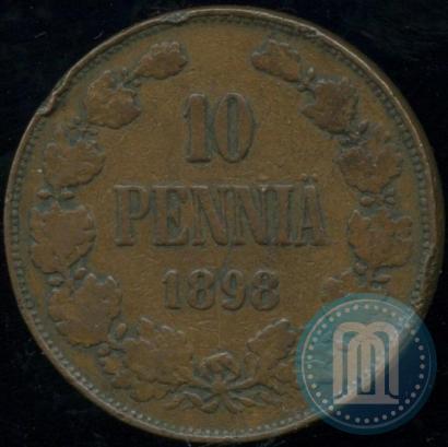 Фото 10 пенни 1898 года  