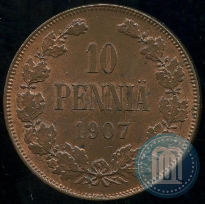 Picture 10 pennia 1907 year  