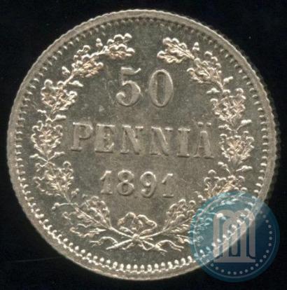 Фото 50 пенни 1891 года L 