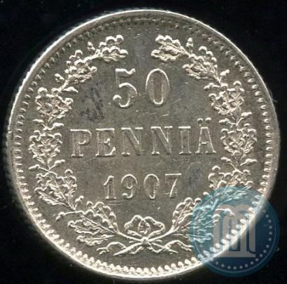 Фото 50 пенни 1907 года L 