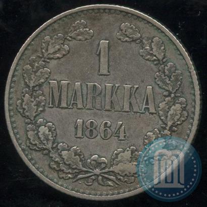 Picture 1 markka 1864 year S 