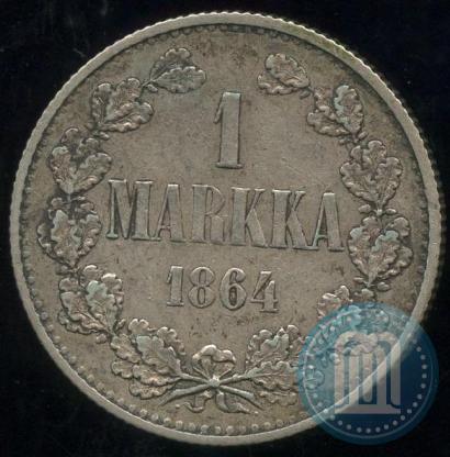 Picture 1 markka 1864 year S 
