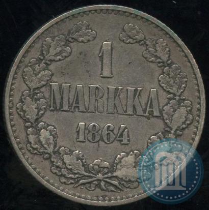 Picture 1 markka 1864 year S 