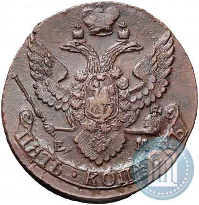 Picture 5 kopecks 1792 year ЕМ 