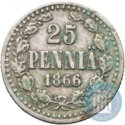Фото 25 пенни 1866 года S 
