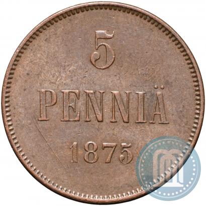 Picture 5 pennia 1875 year  