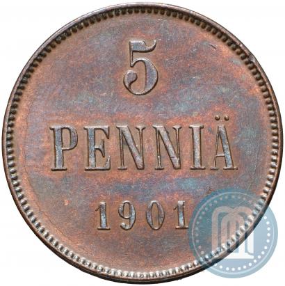 Фото 5 пенни 1901 года  