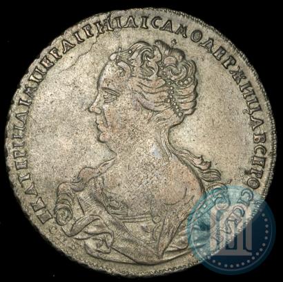 Фото 1 рубль 1725 года СПБ-СПБ "Петербургский тип, портрет влево"