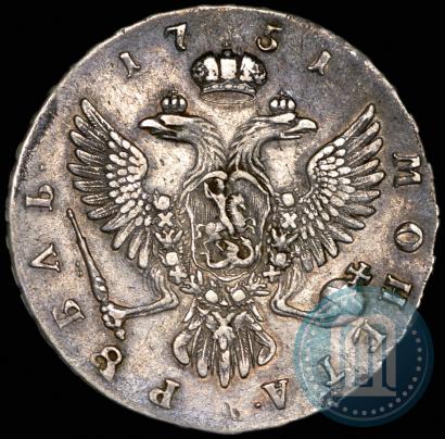 Фото 1 рубль 1751 года ММД 