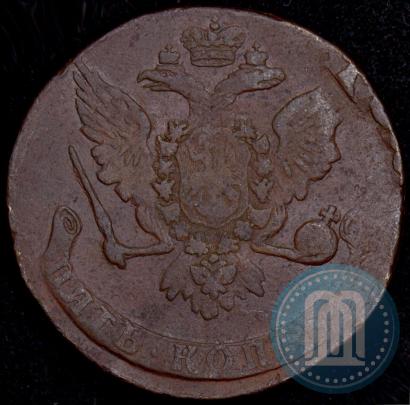 Фото 5 копеек 1758 года ММ 