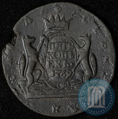 Фото 5 копеек 1769 года КМ 