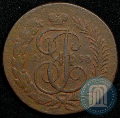 Фото 2 копейки 1793 года ЕМ "Павловский перечекан"