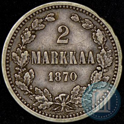 Picture 2 markkaa 1870 year S 