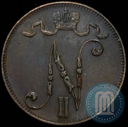 Picture 5 pennia 1910 year  