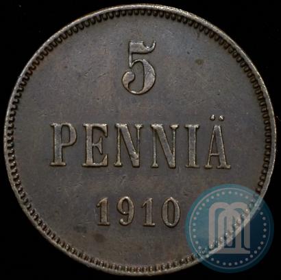 Picture 5 pennia 1910 year  