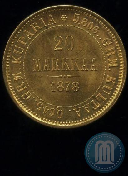 Picture 20 markkaa 1878 year S 