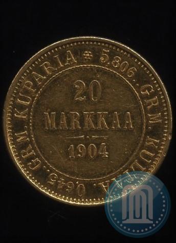 Picture 20 markkaa 1904 year L 
