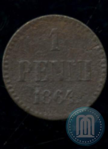 Picture 1 penni 1864 year  