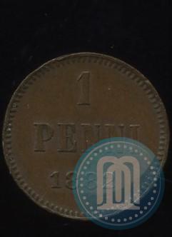 Фото 1 пенни 1882 года  