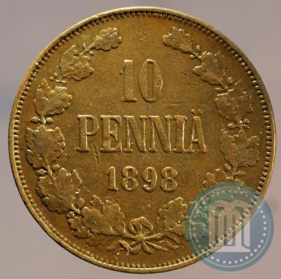 Фото 10 пенни 1898 года  