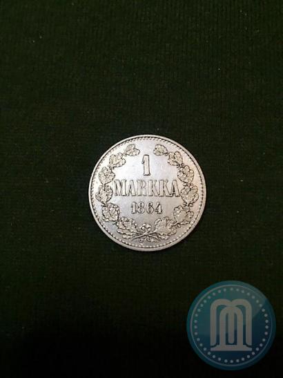 Picture 1 markka 1864 year S 