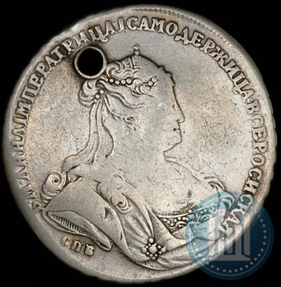 Фото 1 рубль 1738 года СПБ "Петербургский тип"