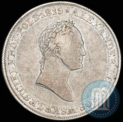 Фото 5 злотых 1830 года KG 