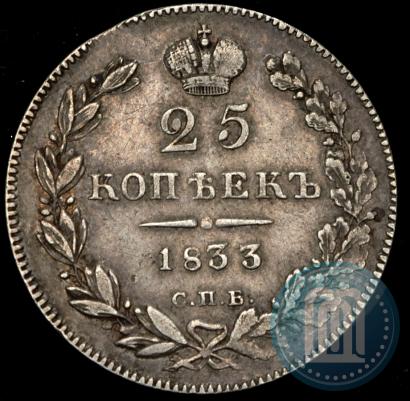 Фото 25 копеек 1833 года СПБ-НГ 