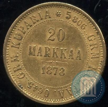 Picture 20 markkaa 1878 year S 