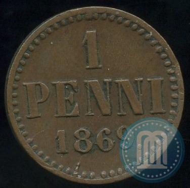 Picture 1 penni 1869 year  