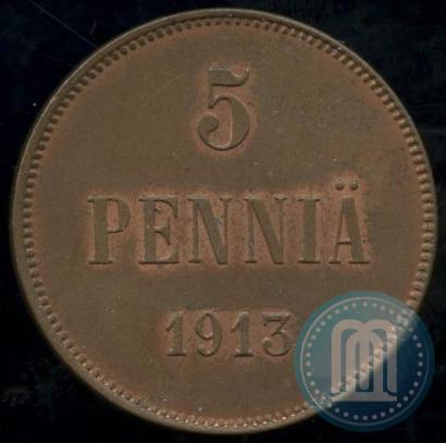 Picture 5 pennia 1913 year  