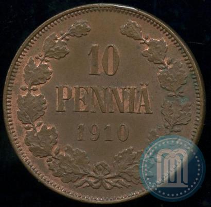 Picture 10 pennia 1910 year  