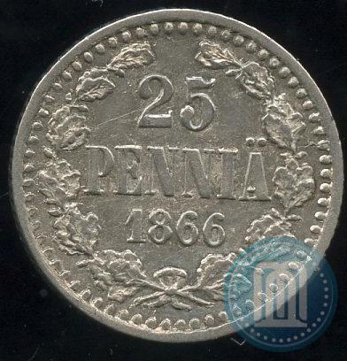 Picture 25 pennia 1866 year S 
