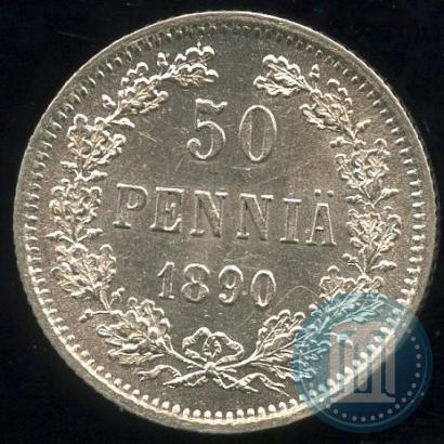 Фото 50 пенни 1890 года L 