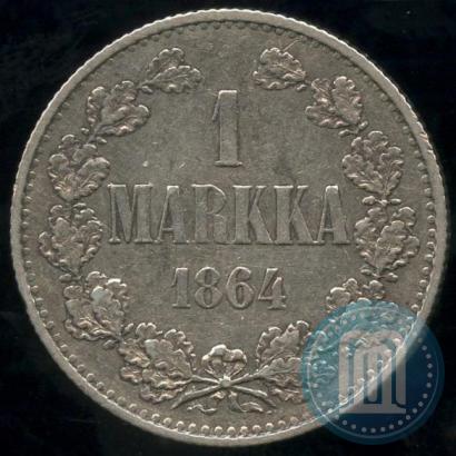 Picture 1 markka 1864 year S 