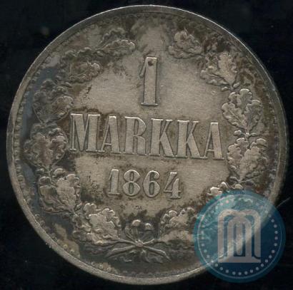 Picture 1 markka 1864 year S 