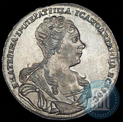 Фото 1 рубль 1727 года  "Московский тип, портрет вправо"