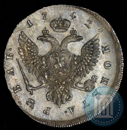 Фото 1 рубль 1742 года ММД 