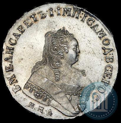 Фото 1 рубль 1749 года ММД 