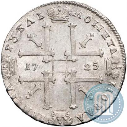 Фото 1 рубль 1725 года  "Портрет в античных доспехах"