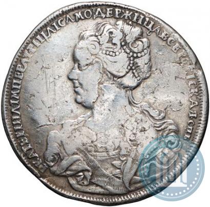 Picture 1 rouble 1725 year СПБ "Petersburg type, portrait turned to the left"