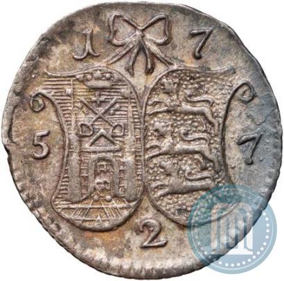 Фото 2 копейки 1757 года  "Ливонез"