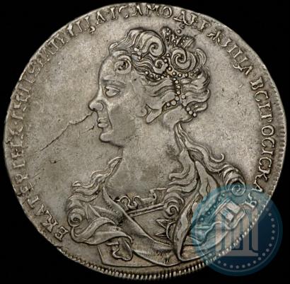Фото 1 рубль 1726 года  "Московский тип, портрет влево"