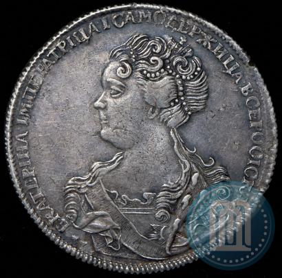 Фото 1 рубль 1725 года СПБ "Петербургский тип, портрет влево"