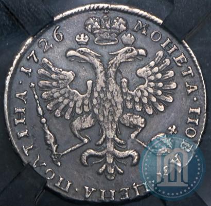 Фото Полтина 1726 года  "Московский тип, портрет влево"
