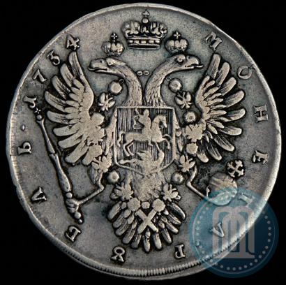 Фото 1 рубль 1734 года  "Тип 1735 года"