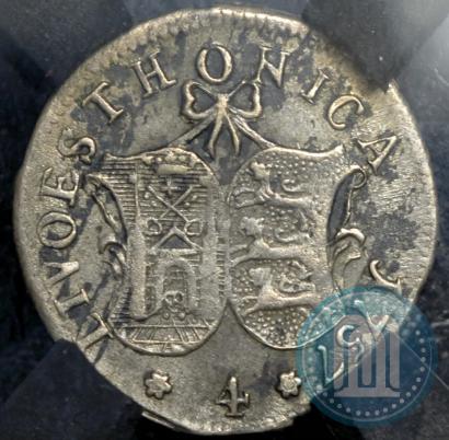 Фото 4 копейки 1757 года  "Ливонез"