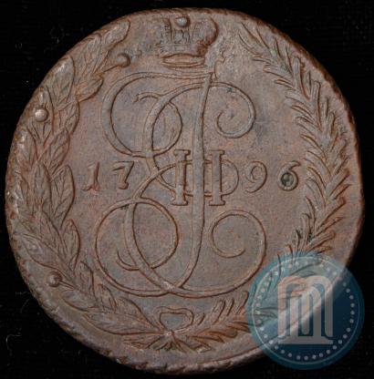 Picture 5 kopecks 1796 year ЕМ "Paul's restrike"