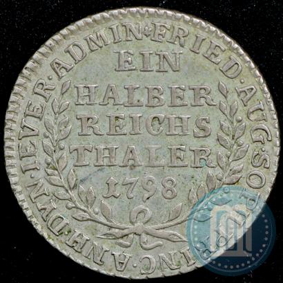 Фото Ein halber reichsthaler 1798 года  "Княжество Йевер"